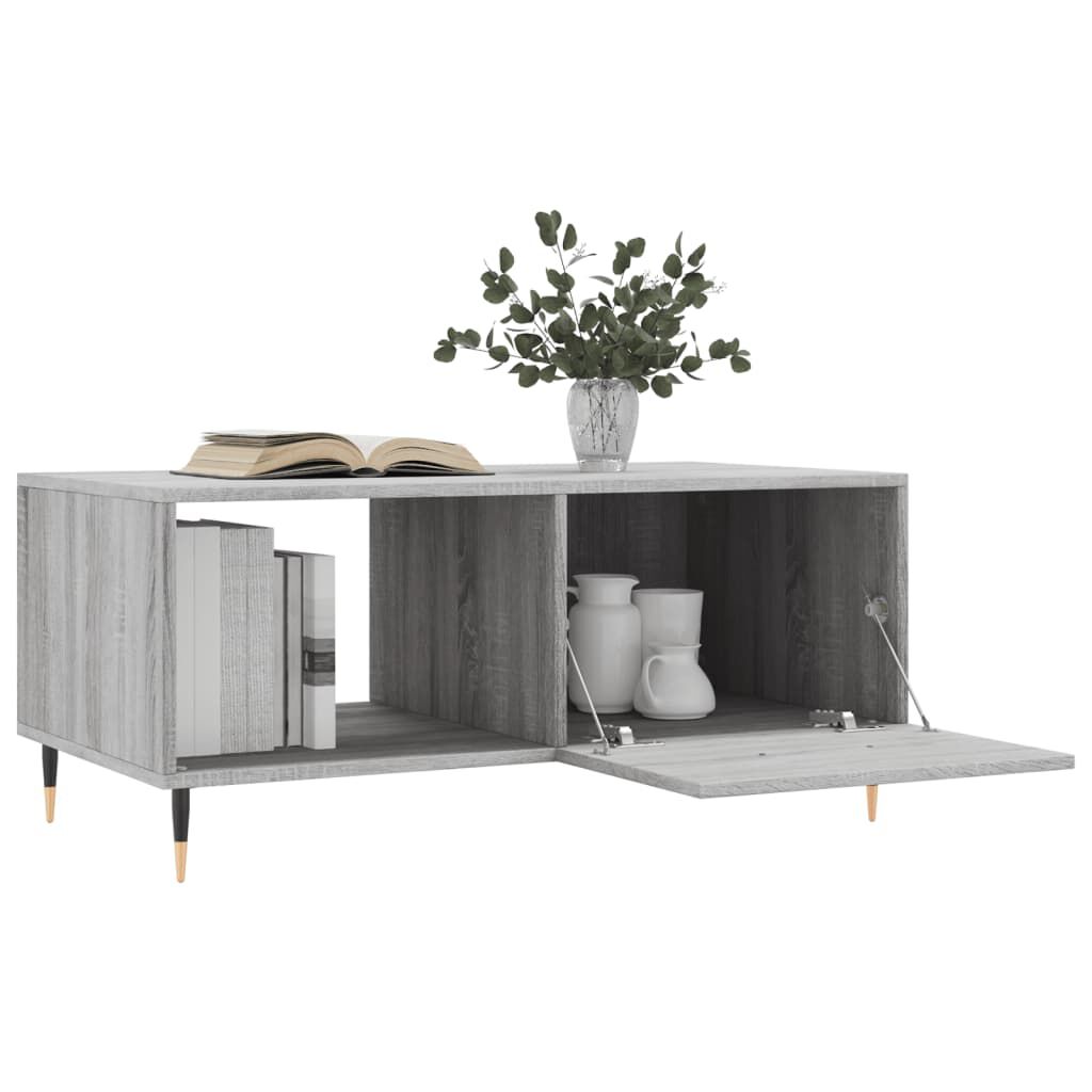 vidaXL Τραπεζάκι Σαλονιού Γκρι Sonoma 90x50x40 εκ. Επεξεργασμένο Ξύλο