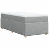 vidaXL Κρεβάτι Boxspring με Στρώμα Ανοιχτό Γκρι 100x200 εκ. Υφασμάτινο