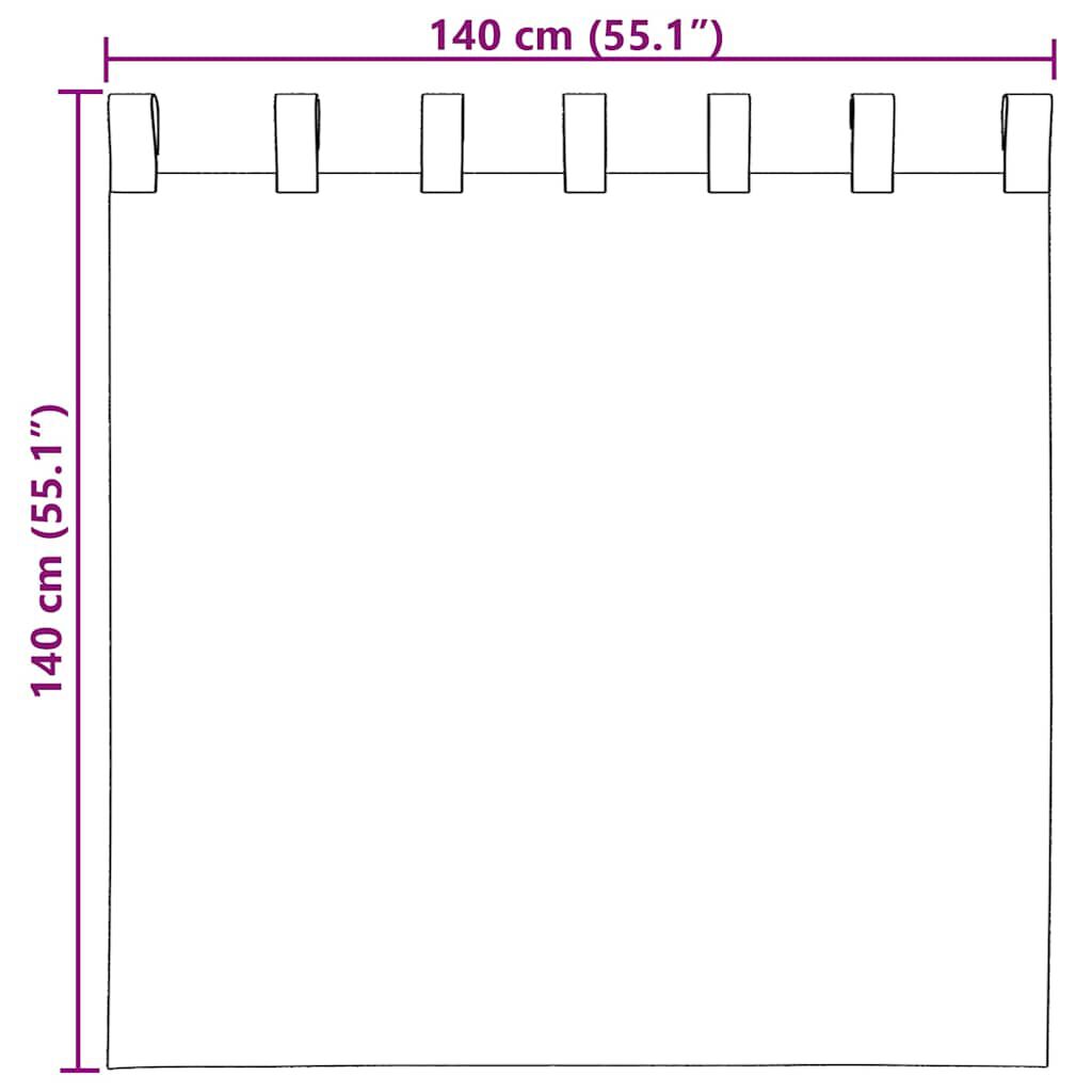vidaXL Κουρτίνες Voile με βρόχους 2 τεμάχια Τερακότα 140x140 cm