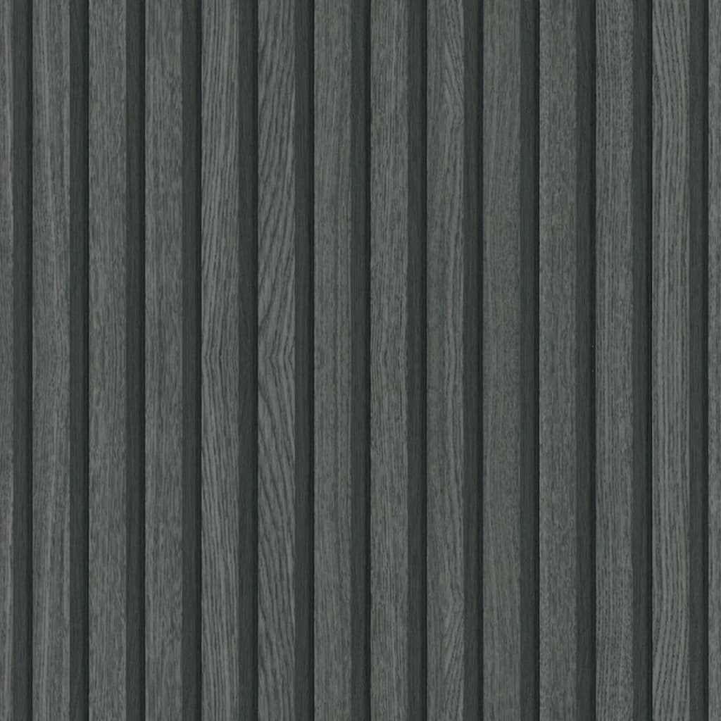 Noordwand Ταπετσαρία Botanica Wooden Slats Μαύρη και Γκρι
