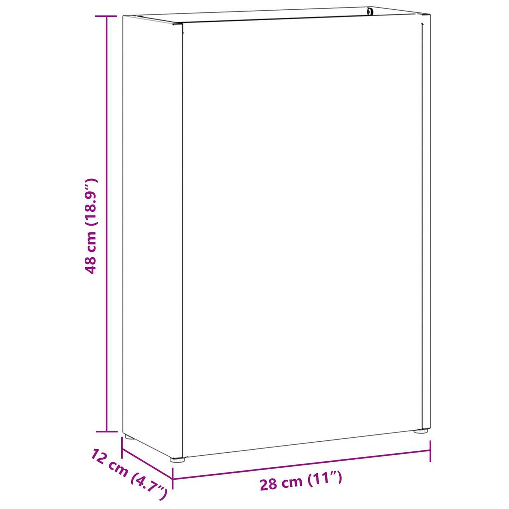 vidaXL Ροζ Θήκη Ομπρέλας - 28x12x41 εκ Ατσάλι