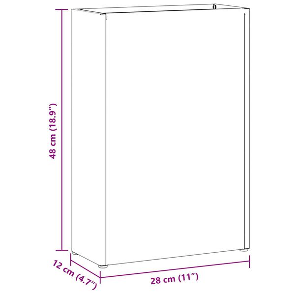 vidaXL Ροζ Θήκη Ομπρέλας - 28x12x41 εκ Ατσάλι
