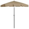 vidaXL Ομπρέλα Θαλάσσης Taupe 200 x 125 εκ.