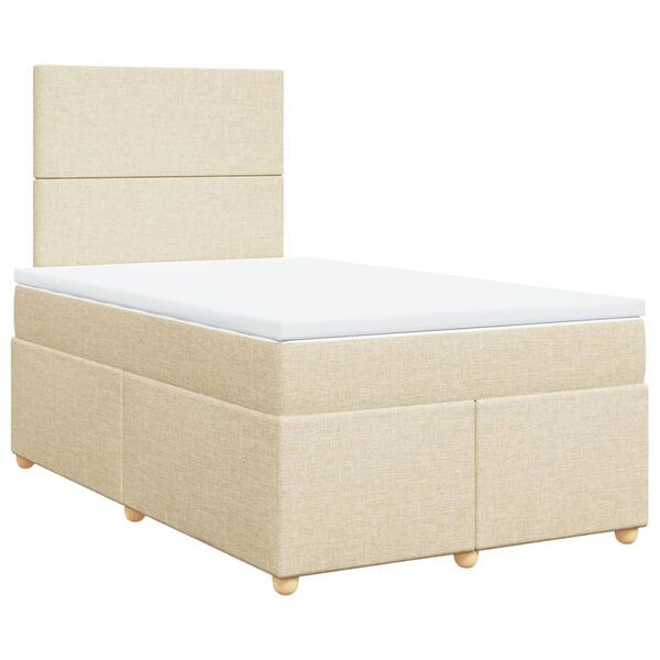 vidaXL &Kappa;&rho;&epsilon;&beta;ά&tau;&iota; Boxspring &mu;&epsilon; &Sigma;&tau;&rho;ώ&mu;&alpha; &Kappa;&rho;&epsilon;&mu; 120x190 &epsilon;&kappa;. &Upsilon;&phi;&alpha;&sigma;&mu;ά&tau;&iota;&nu;&omicron;