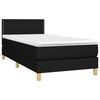 vidaXL &Kappa;&rho;&epsilon;&beta;ά&tau;&iota; Boxspring &mu;&epsilon; &Sigma;&tau;&rho;ώ&mu;&alpha; & LED &Mu;&alpha;ύ&rho;&omicron; 90x200 &epsilon;&kappa;. &Upsilon;&phi;&alpha;&sigma;&mu;ά&tau;&iota;&nu;&omicron;