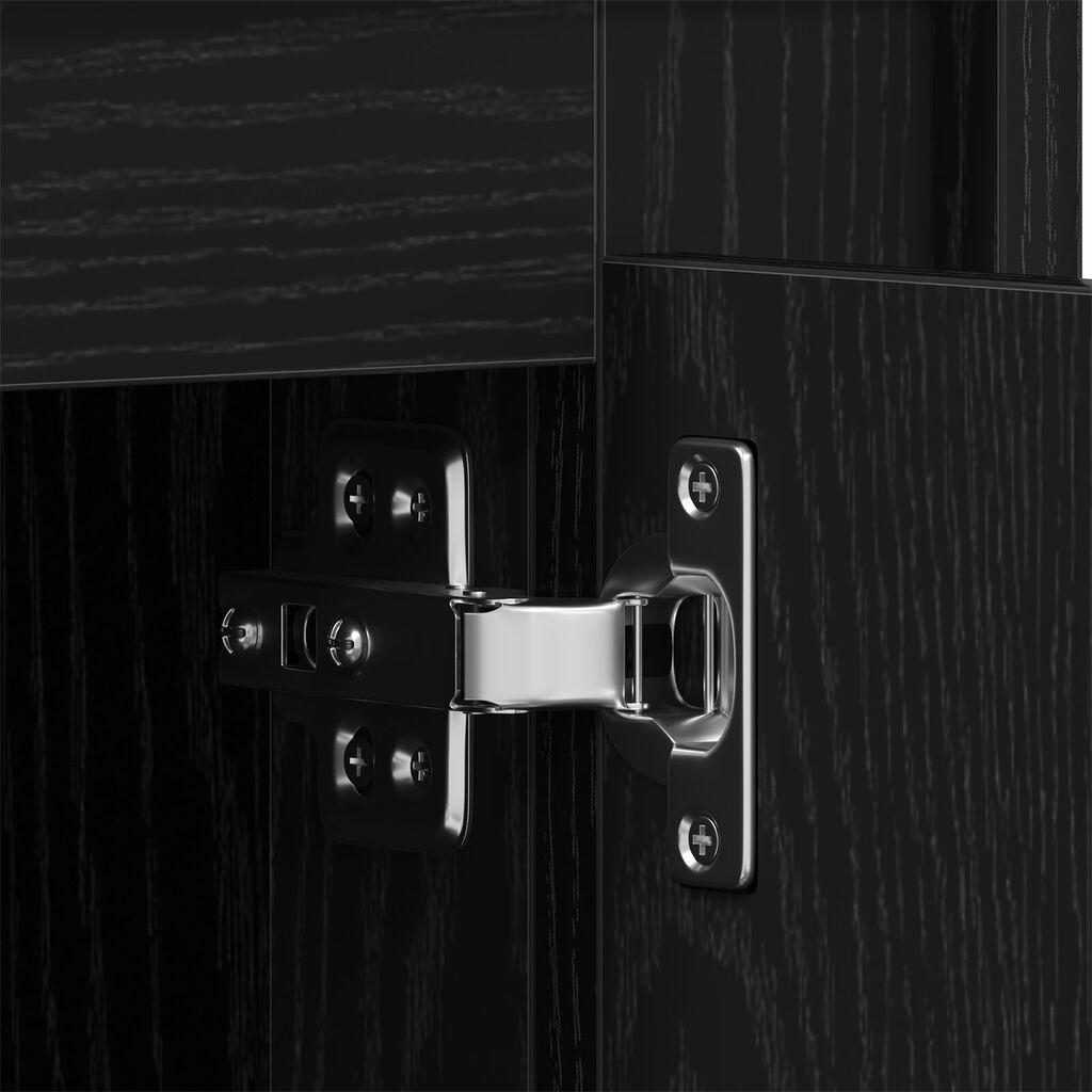 vidaXL Βάση τηλεόρασης Μαύρο Δρυς 80x35x45 εκ Κατασκευασμένο ξύλο