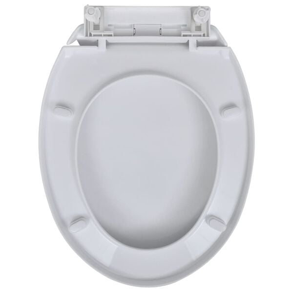 vidaXL Καθίσματα Τουαλέτας με Καπάκι Soft Close 2 τεμ. Λευκά Πλαστικά