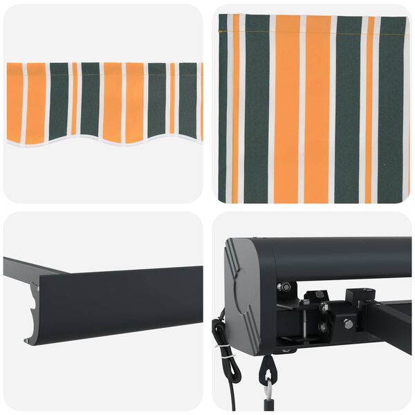 vidaXL Αντιανεμικό Πράσινο και Κίτρινο 350 x 250 x 165 εκ.