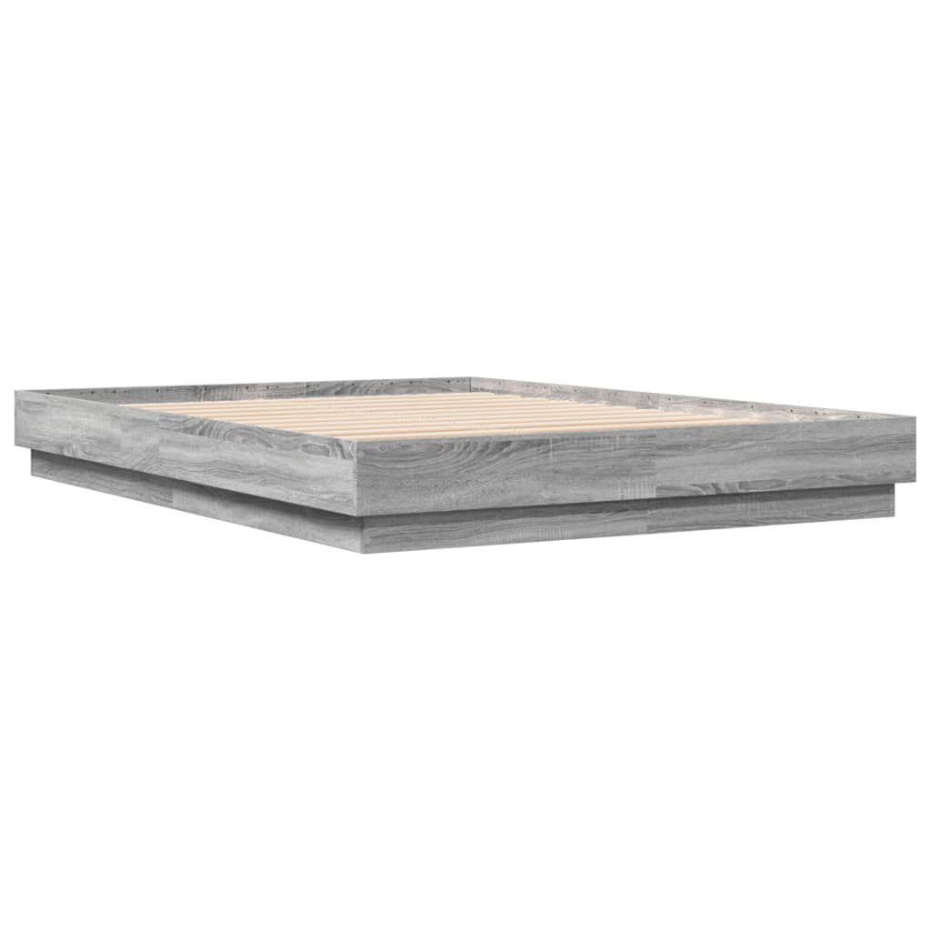 vidaXL Πλαίσιο Κρεβατιού Γκρι Sonoma 140x200 εκ. Επεξεργασμένο Ξύλο