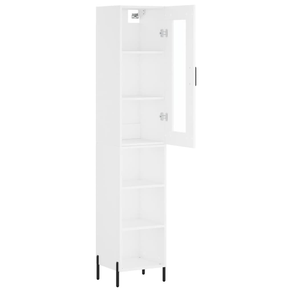 vidaXL Ντουλάπι Λευκό 34,5 x 34 x 180 εκ. από Επεξεργασμένο Ξύλο