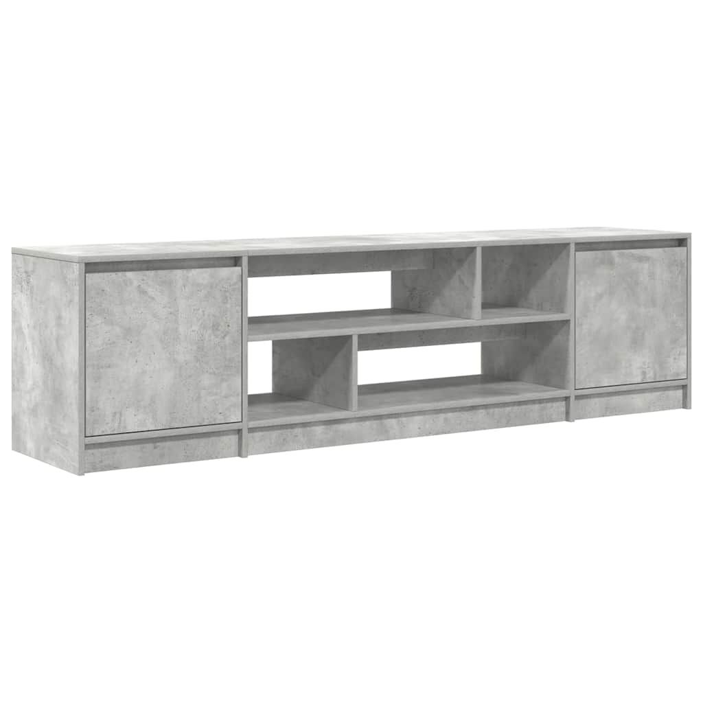 vidaXL Έπιπλο Τηλεόρασης Γκρι Σκυροδέματος 188,5x41x50 εκ. Επεξ. Ξύλο