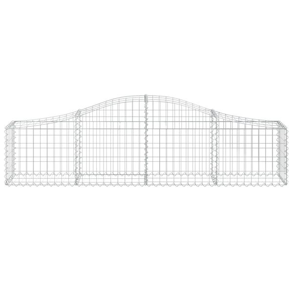 vidaXL Συρματοκιβώτια Τοξωτά 4 τεμ. 200x30x40/60 εκ. Γαλβαν. Ατσάλι