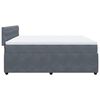 vidaXL Κρεβάτι Boxspring με Στρώμα Σκούρο Γκρι 200x200 εκ. Βελούδινο