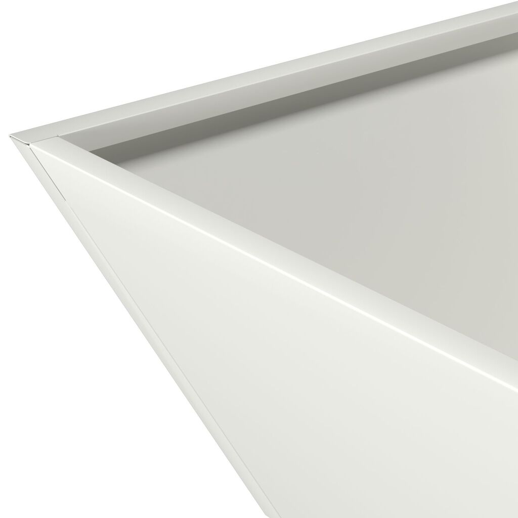 vidaXL Πλαστική Γλάστρα Λευκή Πλαστικό 35 x 35 x 15 εκ.