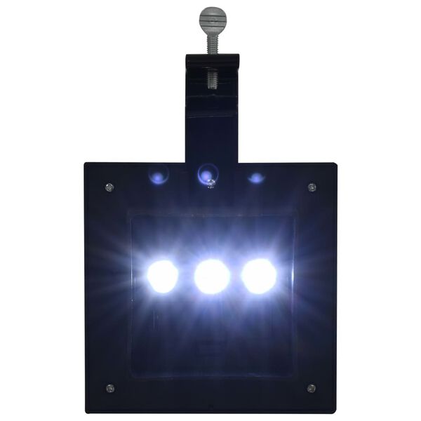 vidaXL Φωτιστικά Εξωτ. Χώρου Ηλιακά 6 τεμ. LED Τετράγωνα Μαύρα 12 εκ.