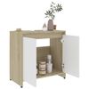 vidaXL Ντουλάπι Νιπτήρα Λευκό/Sonoma Δρυς 60 x 33 x 61 εκ. Μοριοσανίδα