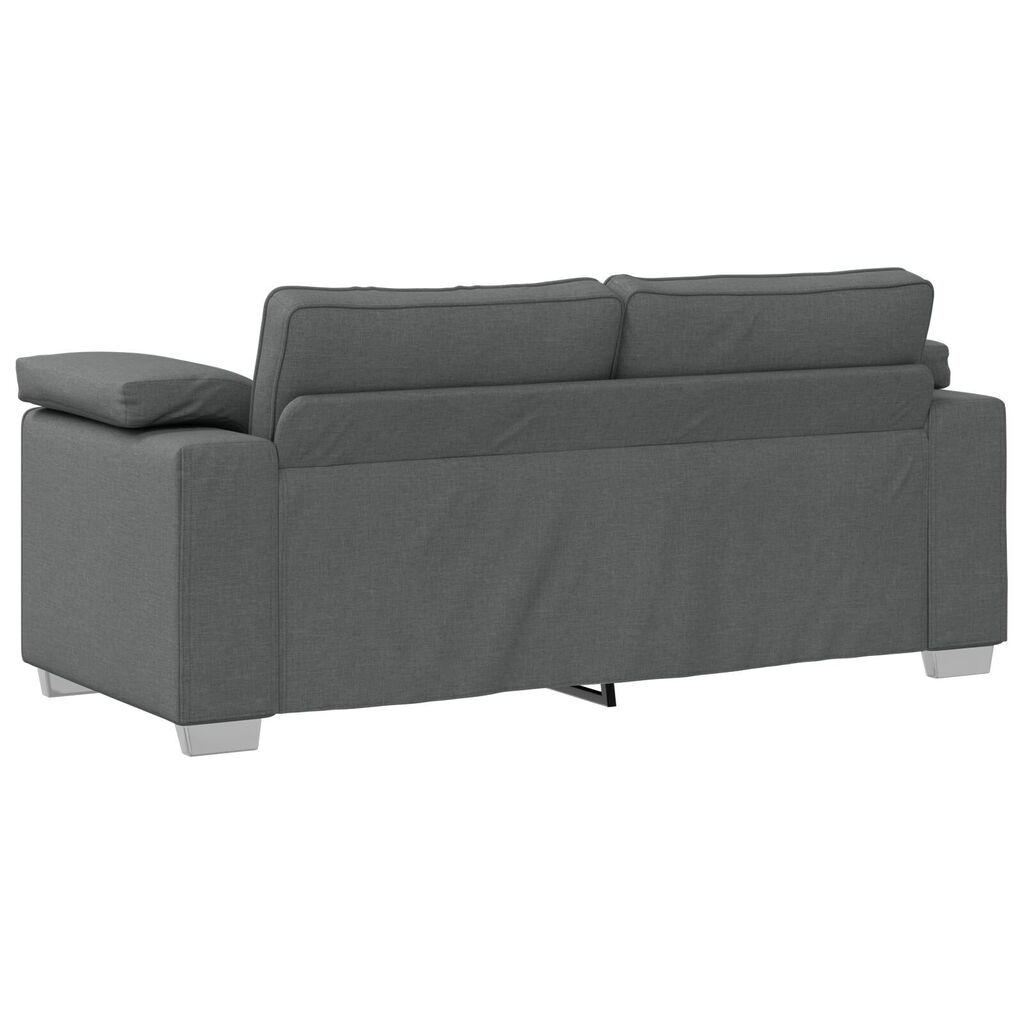 vidaXL Καναπέδες Loveseat Σκούρο Γκρι 140 εκ Υφάσματος