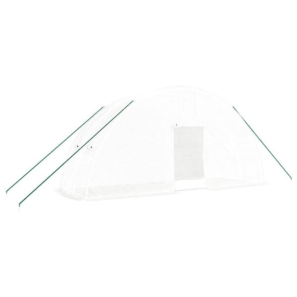 vidaXL Θερμοκήπιο με Ατσάλινο Πλαίσιο Λευκό 12 μ² 6 x 2 x 2,85 μ.