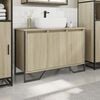 vidaXL Ντουλάπι Νιπτήρα Μπάνιου Sonoma Δρυς 91x35x60 εκ. Επεξ. Ξύλο