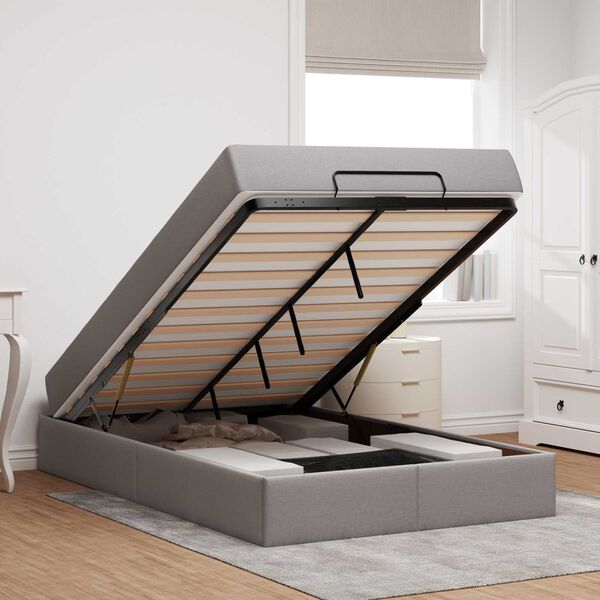 vidaXL &Sigma;&kappa;&epsilon;&lambda;&epsilon;&tau;ό&sigmaf; &kappa;&rho;&epsilon;&beta;&alpha;&tau;&iota;&omicron;ύ &mu;&epsilon; &sigma;&tau;&rho;ώ&mu;&alpha; &mu;&epsilon; &sigma;&tau;&rho;ώ&mu;&alpha; 2 pcs Taupe ύ&phi;&alpha;&sigma;&mu;&alpha;