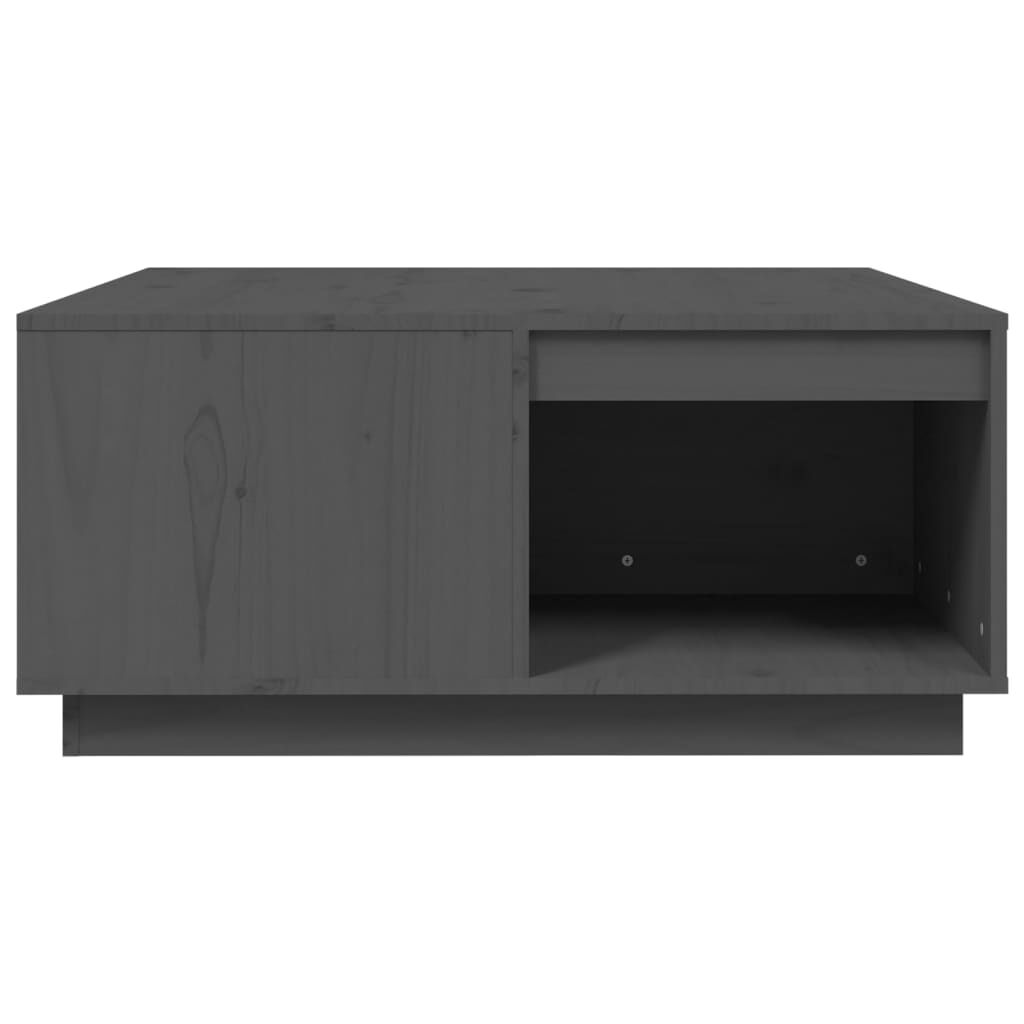 vidaXL Τραπεζάκι Σαλονιού Γκρι 80x81x36,5 εκ. από Μασίφ Ξύλο Πεύκου