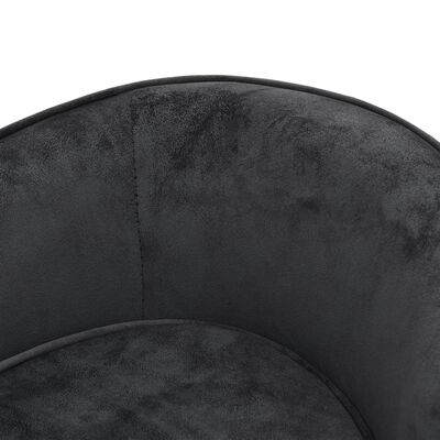 vidaXL Καναπές - Κρεβάτι Σκύλου Σκούρο Γκρι 69 x 49 x 40 εκ. Βελουτέ