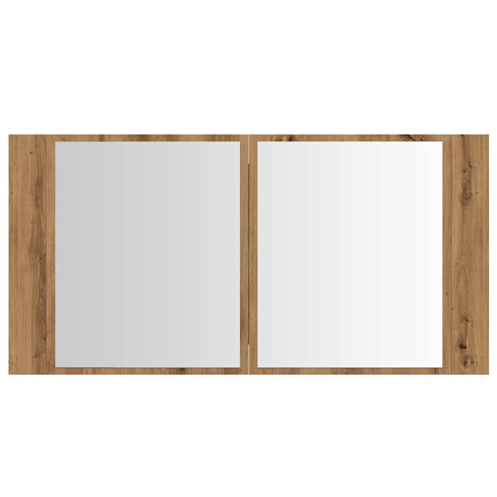 vidaXL Καθρέφτης Ντουλάπι Αρτισιανή Δρυς 90x12x45 εκ. Επεξ. Ξύλο