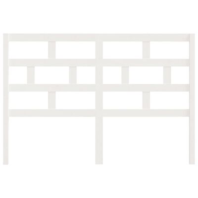 vidaXL Κεφαλάρι κρεβατιού Λευκό 146x4x100 εκ. από Μασίφ Ξύλο Πεύκου