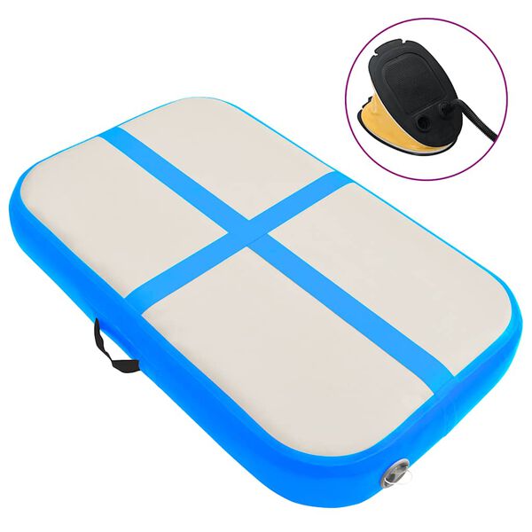 vidaXL Στρώμα Ενόργανης Φουσκωτό Μπλε 60 x 100 x 10 εκ. PVC με Τρόμπα