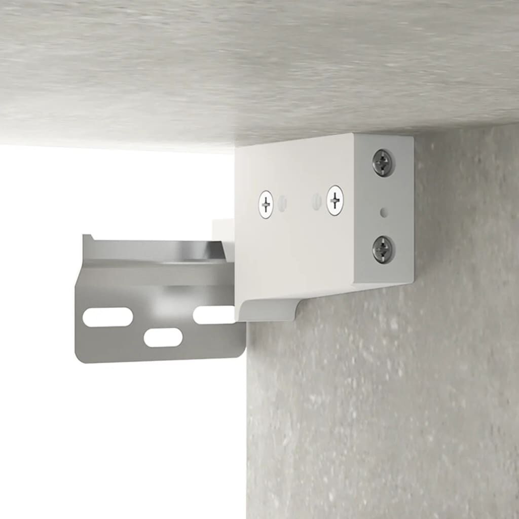 vidaXL Παπουτσοθήκη Επιτοίχια Γκρι Σκυρ. 70x35x38 εκ. Επεξεργ. Ξύλο