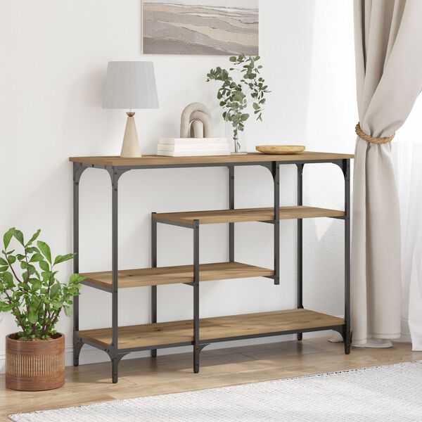 vidaXL Κονσόλα Artisan Oak 100x35x75 εκ Επεξεργασμένου Ξύλου & Χάλυβα