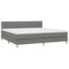 vidaXL &Kappa;&rho;&epsilon;&beta;ά&tau;&iota; Boxspring &mu;&epsilon; &Sigma;&tau;&rho;ώ&mu;&alpha; & LED &Sigma;&kappa;.&Gamma;&kappa;&rho;&iota; 200x200&epsilon;&kappa;. &Upsilon;&phi;&alpha;&sigma;&mu;ά&tau;&iota;&nu;&omicron;