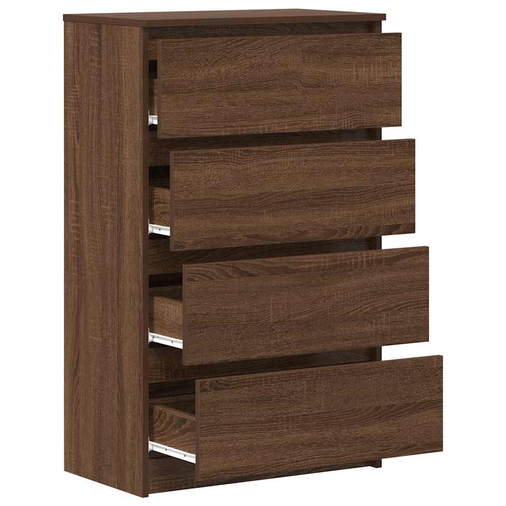vidaXL Συρταριέρα Καφέ Δρυς 60 x 35 x 98,5 εκ. από Επεξεργασμένο Ξύλο