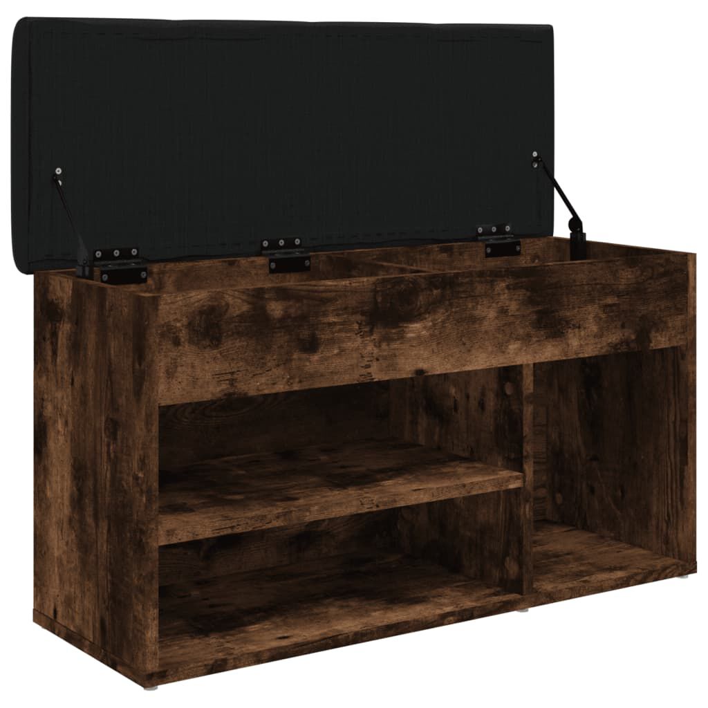 vidaXL Παπουτσοθήκη Καπνιστή Δρυς 82x32x45,5εκ. από Επεξεργασμένο Ξύλο