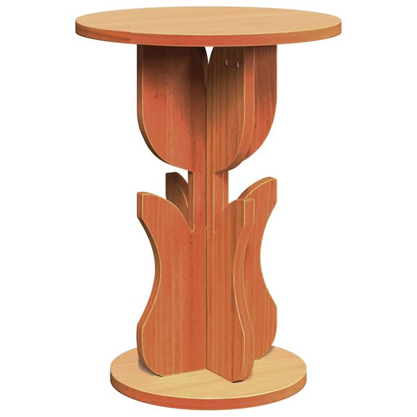 vidaXL Τραπεζάκι Πλευράς Καφέ κεριού 39.5 x 39.5 x 53.5 εκ