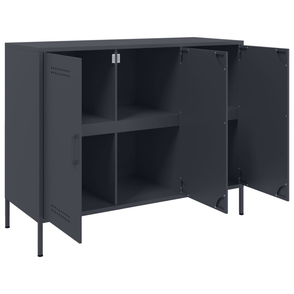 vidaXL Ντουλάπι Ανθρακί 100,5x39x79 εκ. από Χάλυβα