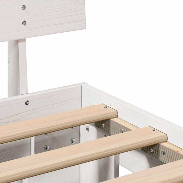 vidaXL Σκελετός Κρεβατιού Λευκό 200 x 200 cm Μασίφ ξύλο πεύκου