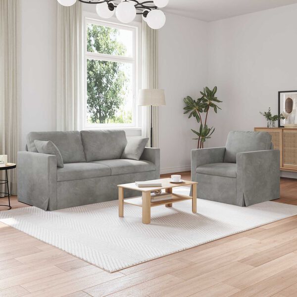 vidaXL &Sigma;&epsilon;&tau; &Kappa;&alpha;&nu;&alpha;&pi;έ 2 pcs &Alpha;&nu;&omicron;&iota;&chi;&tau;ό &gamma;&kappa;&rho;&iota; 158 x 78 x 80 &epsilon;&kappa; &Beta;&epsilon;&lambda;&omicron;ύ&delta;&omicron;