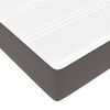 vidaXL Σκελετός κρεβατιού με στρώμα Γκρι 80 x 200 cm Τεχνητό δέρμα