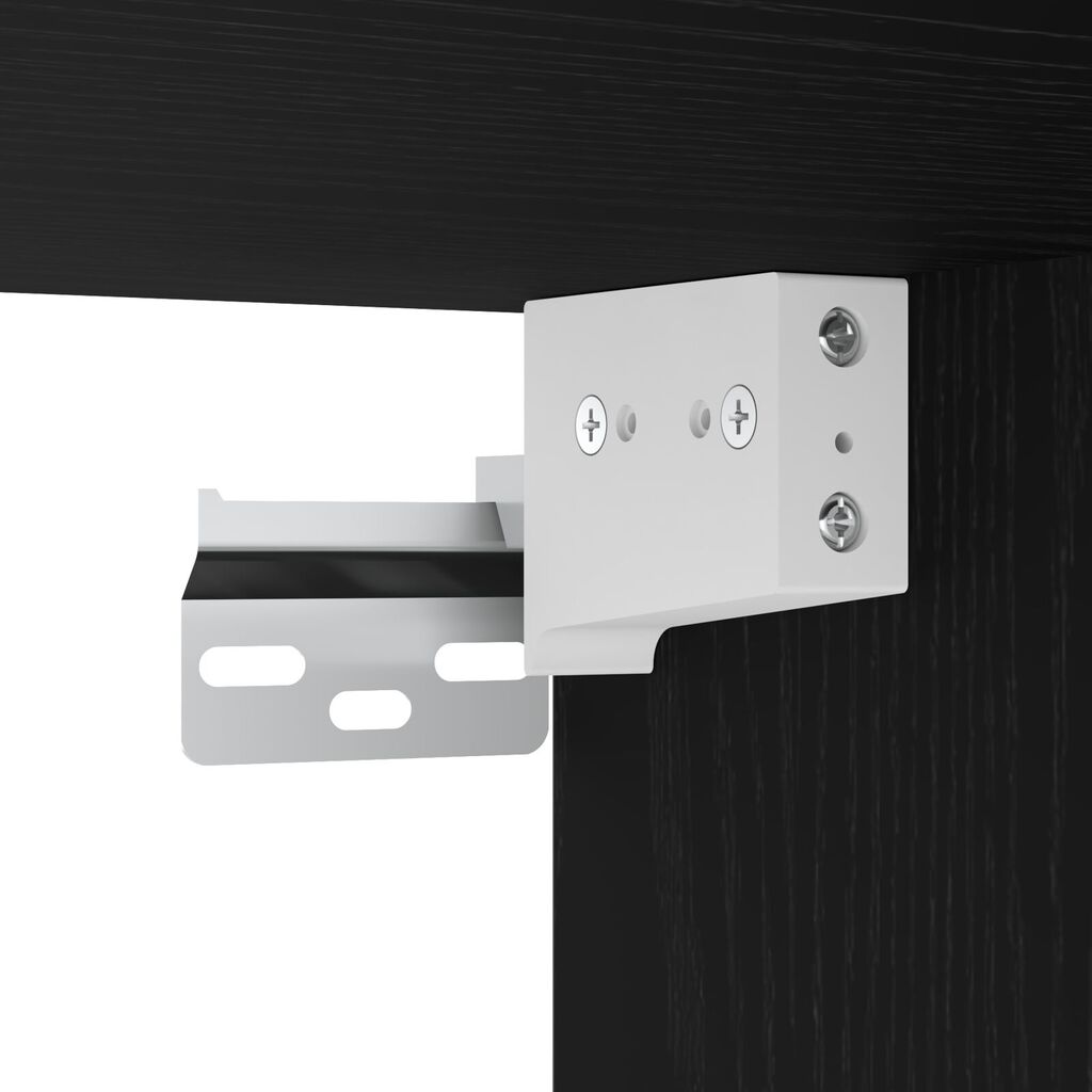 vidaXL Ντουλάπι Τοίχου Μπάνιου Μαύρη Δρυς 30x30x80 εκ, Κατασκευασμένο από Ξύλο