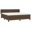 vidaXL Κρεβάτι Boxspring με Στρώμα Σκούρο Καφέ 160x200 εκ Υφασμάτινο