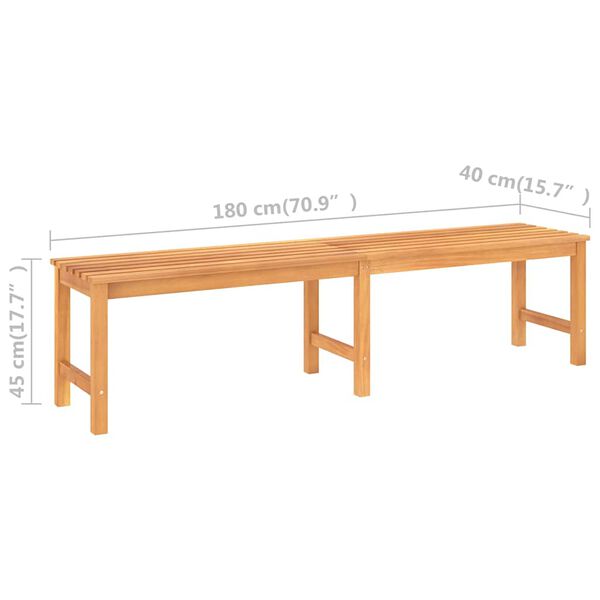 vidaXL Παγκάκι Κήπου 180 εκ. από Μασίφ Ξύλο Teak