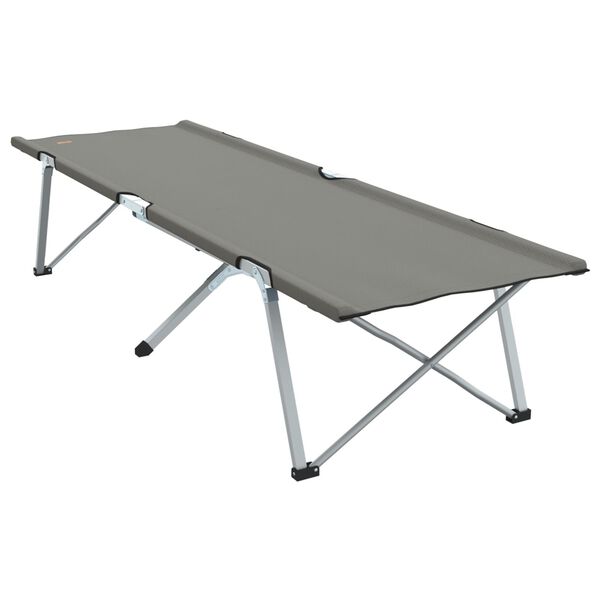 vidaXL Αναδιπλούμενο Κρεβάτι Κάμπινγκ Γκρι 62 x 194 x 42 εκ.