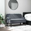 vidaXL Παγκάκι με Πλάτη Σκούρο Γκρι 119,5x64,5x75 εκ. Βελούδινο