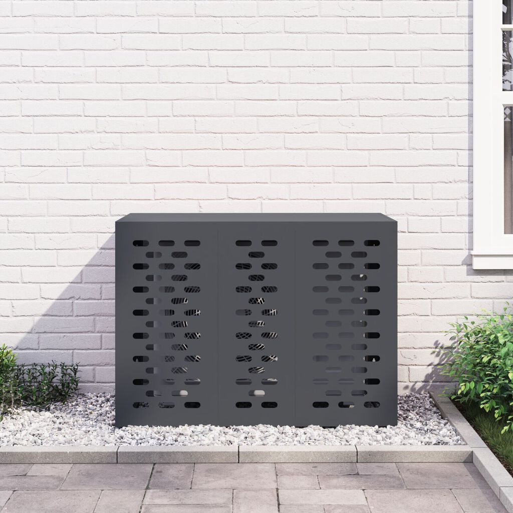 vidaXL Κάλυμμα Κλιματιστικού Ανθρακί 110x50x80 εκ Χάλυβας