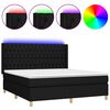 vidaXL &Kappa;&rho;&epsilon;&beta;ά&tau;&iota; Boxspring &mu;&epsilon; &Sigma;&tau;&rho;ώ&mu;&alpha; & LED &Mu;&alpha;ύ&rho;&omicron; 160x200 &epsilon;&kappa;. &Upsilon;&phi;&alpha;&sigma;&mu;ά&tau;&iota;&nu;&omicron;