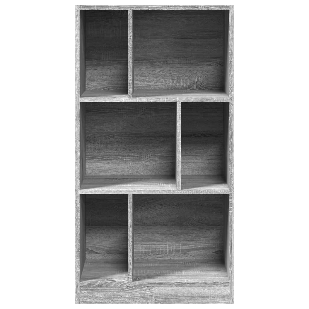 vidaXL Βιβλιοθήκη Γκρι Sonoma 57x28,5x107,5 εκ. από Επεξεργασμένο Ξύλο