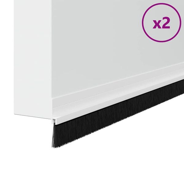 vidaXL Αυτοκόλλητες σφραγίδες πόρτας 2 pcs Λευκό 100 cm