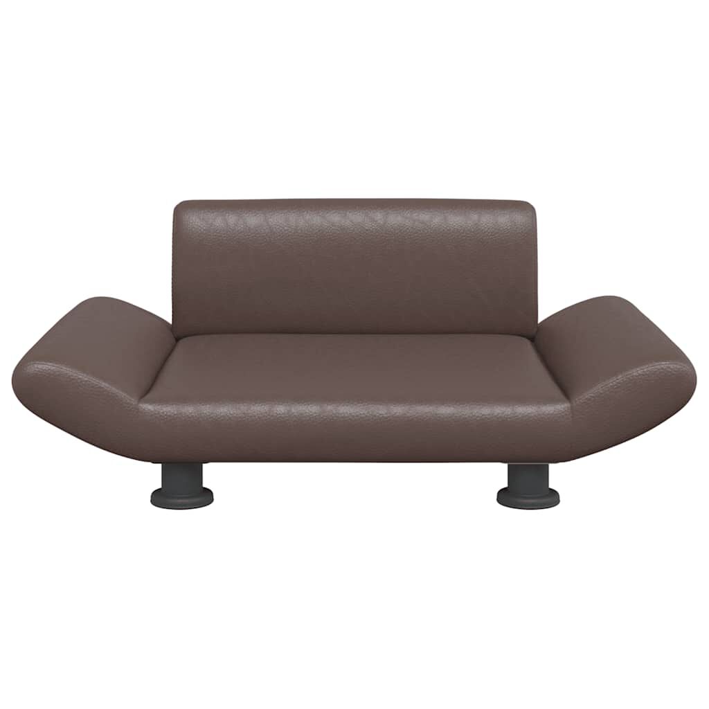 vidaXL Κρεβάτι Σκύλου Καφέ 70x45x28 εκ. από Συνθετικό Δέρμα