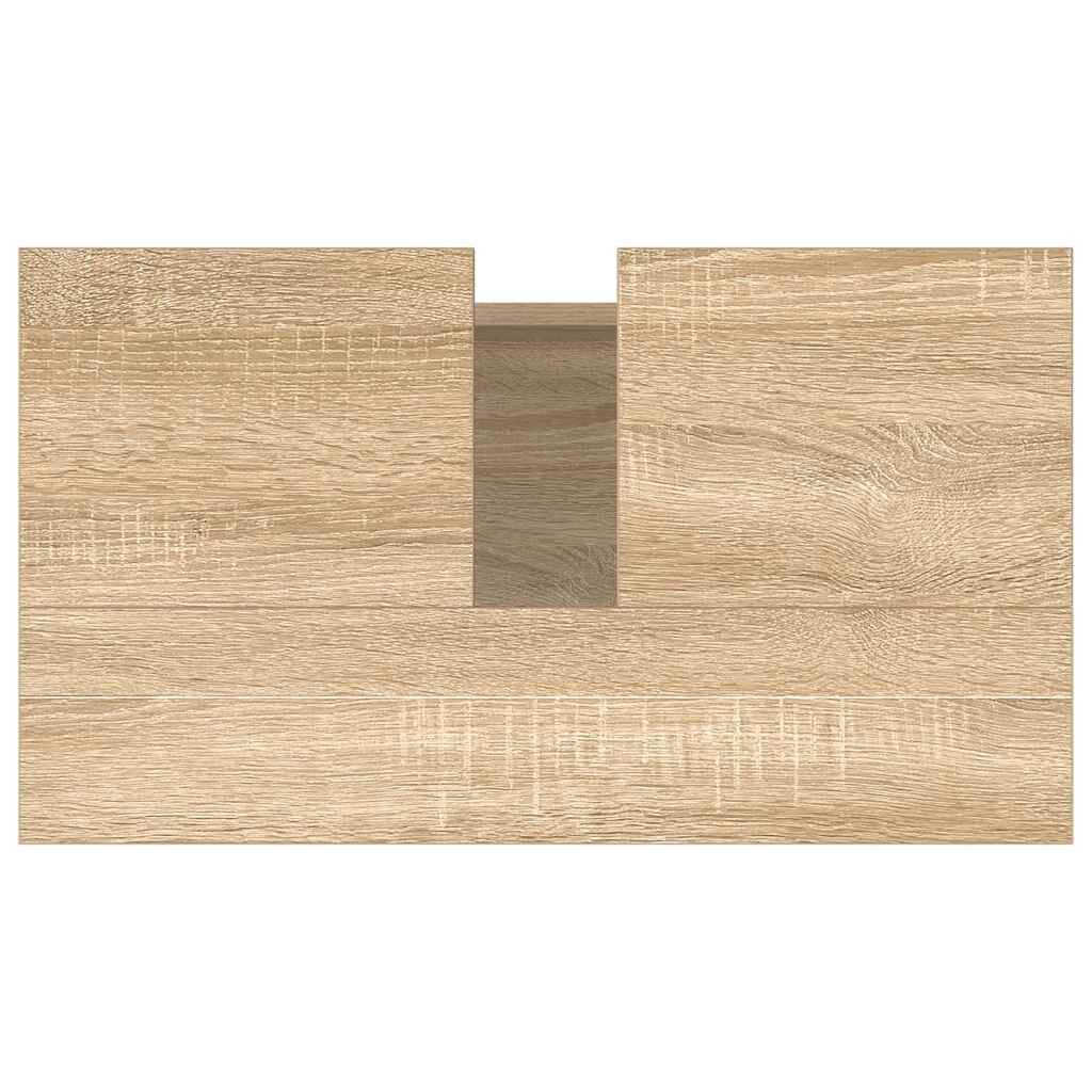vidaXL Ντουλάπι Μπάνιου Sonoma Δρυς 58 x 33 x 60 εκ. από Επεξεργ. Ξύλο